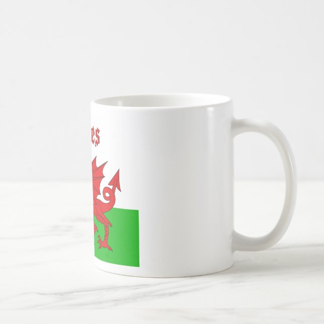 Caneca De Café Welsh Flag Wales (Direita)