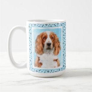 Caneca De Café Welsh Springer Spaniel Painting - Arte Original De