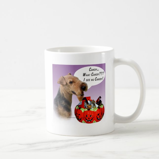 Caneca De Café Welsh Terrier Halloween Candy (Direita)