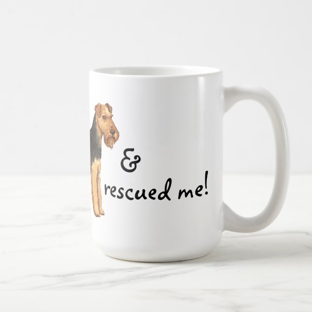 Caneca De Café Welsh Terrier Rescue (Direita)