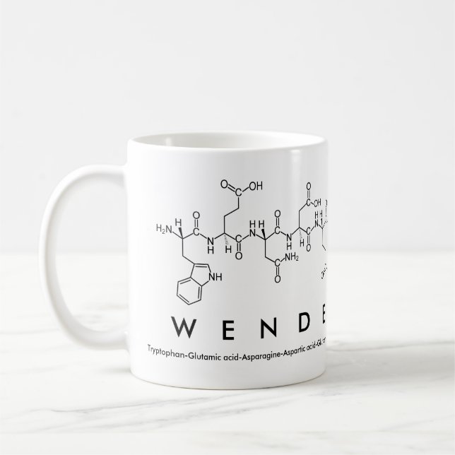 Caneca De Café Wende peptide name mug (Esquerda)