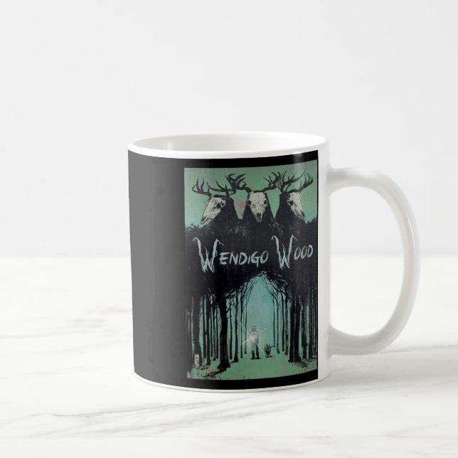 Caneca De Café Wendigo Ghost Da Madeira Criptid Wendigo (Direita)