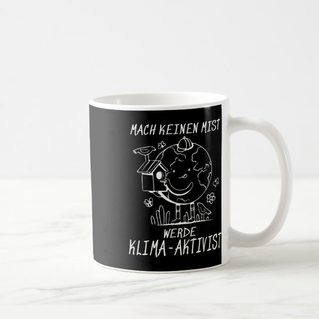 Caneca De Café Werde Klimaaktivist Clima do Aquecimento Global (Direita)