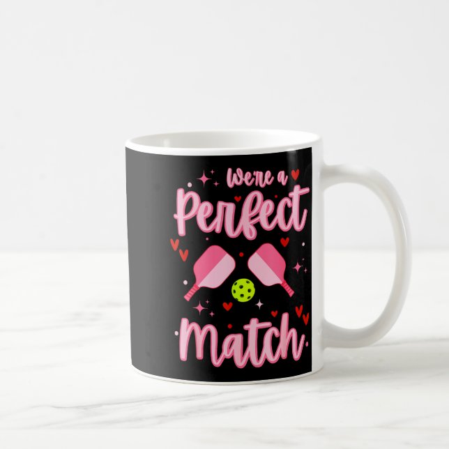 Caneca De Café We're A Perfect Match Funny Ckleball Valentines Da (Direita)