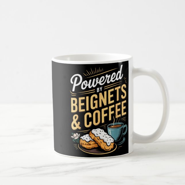 Caneca De Café Wered By Beignets And Coffee Funny New Orleans Quo (Direita)