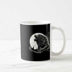 Caneca De Café Werewolf Full Moon Creepy Monster Halloween Folklo