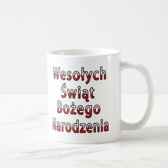 Caneca De Café Wesolych Swiat Bozego Narodzenia (Direita)