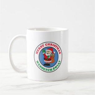 Caneca De Café Wesolych Swit Papais noeis de Natal Poloneses Café