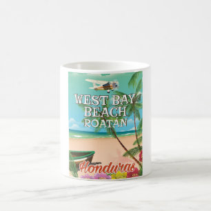 Caneca De Café West Bay Beach, Roatán Honduras poster de viagens
