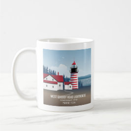 Caneca De Café West Quoddy Head Lighthouse