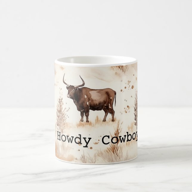 Caneca De Café Western Farm Animal Highland Cow (Centro)