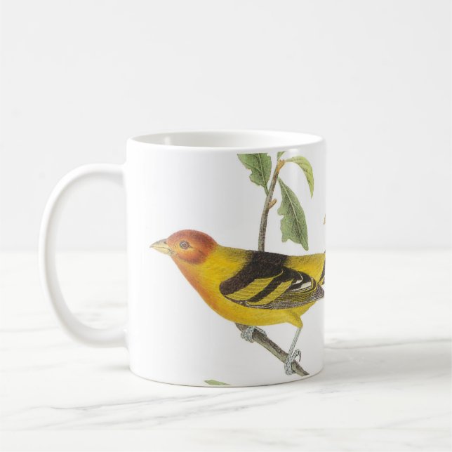 Caneca De Café Western Tanager por Audubon (Esquerda)