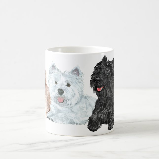 Caneca De Café Westie com dois Cairn Terriers (Centro)