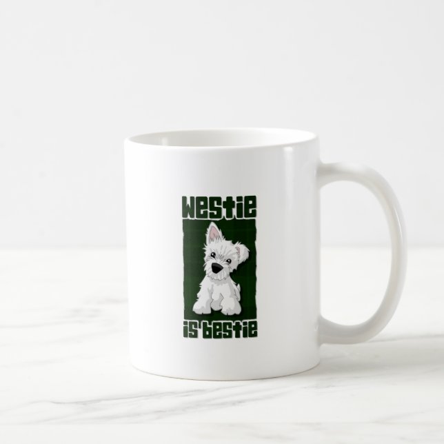 Caneca De Café Westie é Bestie (Direita)