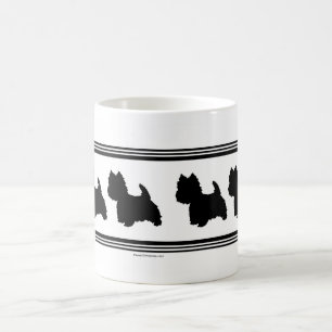 Caneca De Café Westie Silhouette