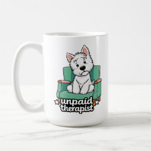 Caneca De Café Westie - terapeuta não remunerado