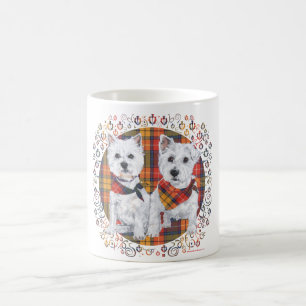 Caneca De Café Westies em Tartan
