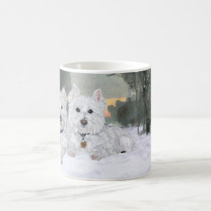 Caneca De Café Westies no inverno