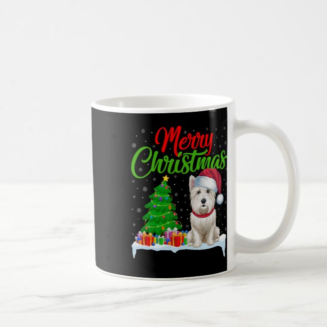 Caneca De Café Westin Dog Christmas Tree Luzes Engraçadas Xmas We (Direita)