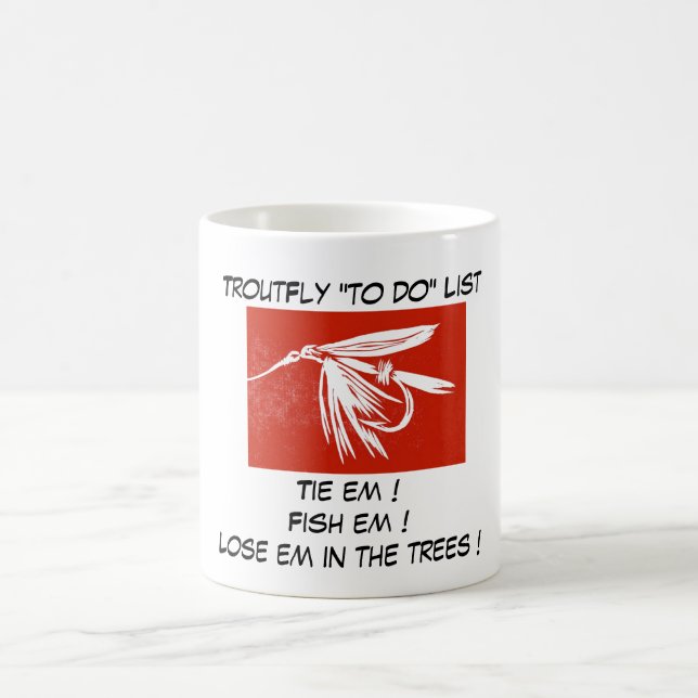 Caneca De Café "Wet Fly Red - Troubleshooting "To Do List" (Centro)
