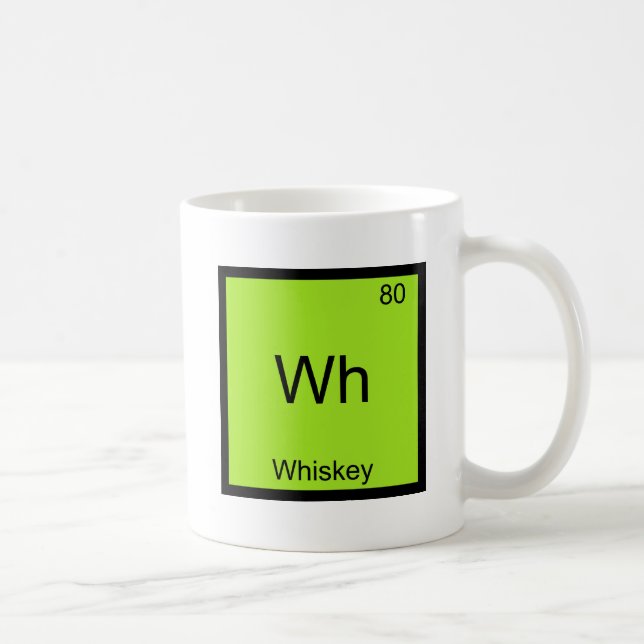 Caneca De Café Wh - T engraçado do símbolo do elemento da química (Direita)