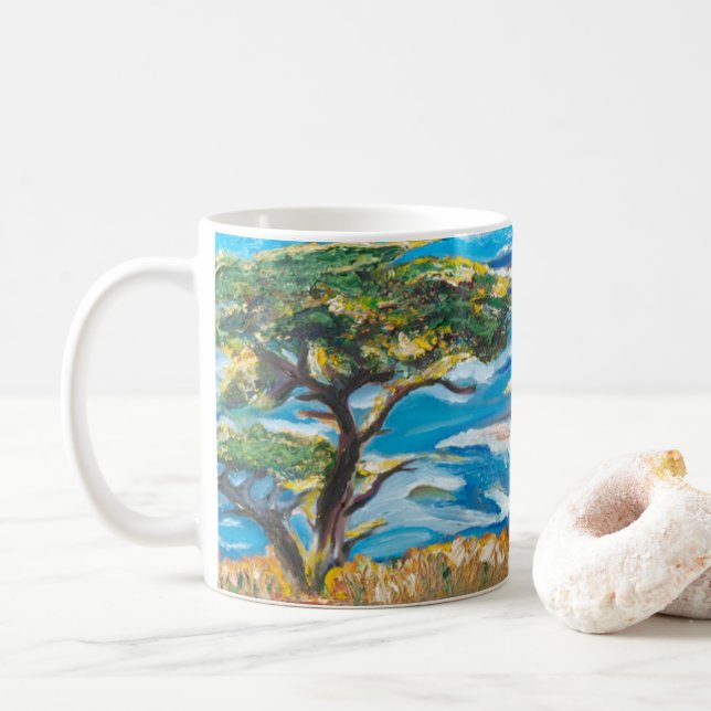 Caneca De Café Whalers Cove, Point Lobos Reserva Natural CA (Com Donut)