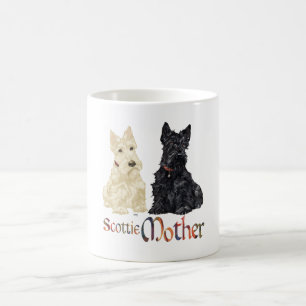 Caneca De Café Wheaten & Black Scotties Dia das Mães