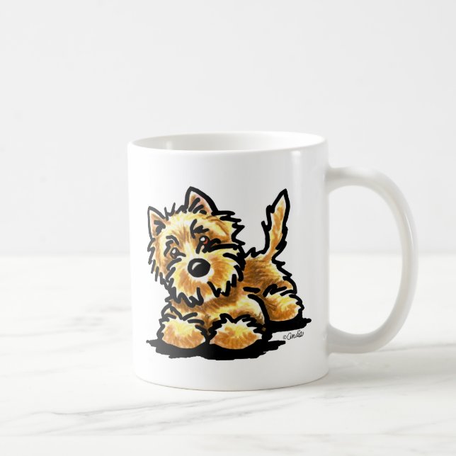 Caneca De Café Wheaten Cairn Terrier Art (Direita)