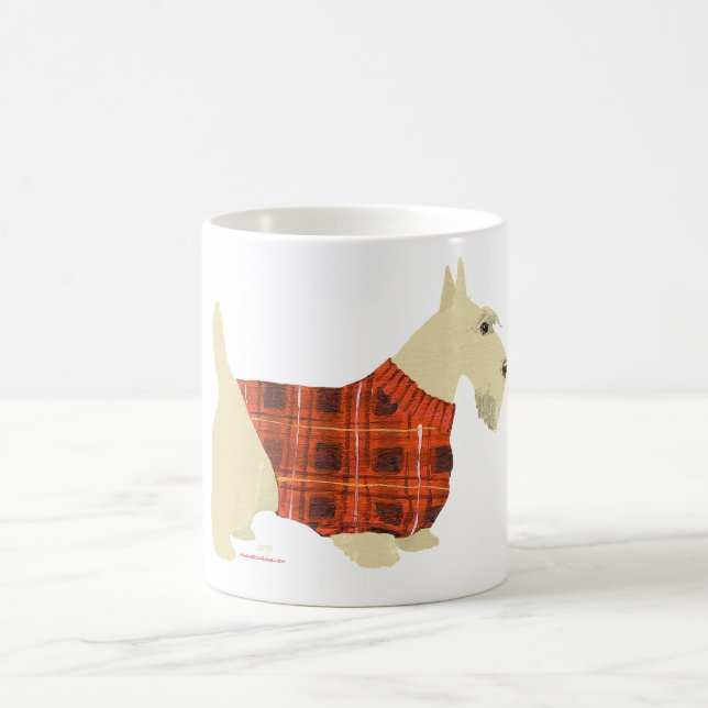 Caneca De Café Wheaten Scottish Terrier Sweater (Centro)