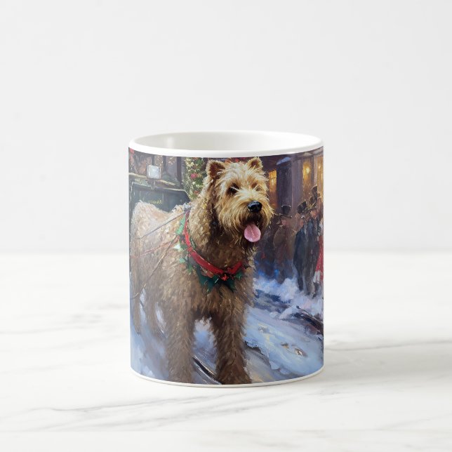 Caneca De Café Wheaten Terrier Christmas Fesason (Centro)