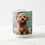 Caneca De Café Wheaten Terrier Dog Christmas Vintage Beach<br><div class="desc">Traga o calor dos feriados para a costa com esta charmosa design inspirada na vintagem, que apresenta um cão festivo sentado numa praia serena. Com um clássico toque de feriado de tons nostálgicos e vibrações costeiras, esta trabalho de arte captura a magia do Natal pelo mar. Perfeito para espalhar alegria...</div>