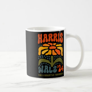 Caneca De Café Wheimer Waltz 2024 Retro Boho Vintage Groovy Flowe
