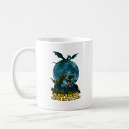 Caneca De Café When Cardio Meets Extinction | Funny Dinosaur