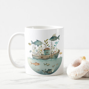 Caneca De Café Whimsic Houseboat