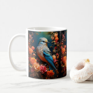 Caneca De Café Whimsic Nature Blue Bird
