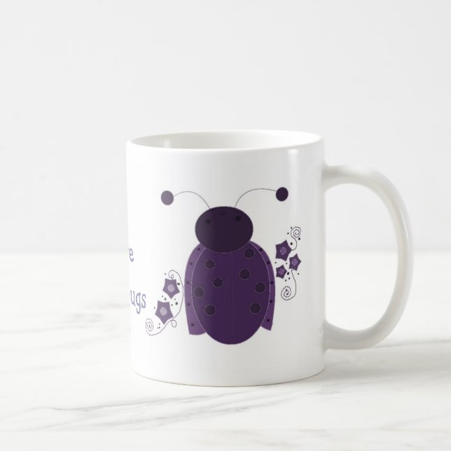 Caneca De Café Whimsic Purple Ladybug (Direita)