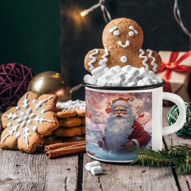 Caneca De Café Whimsic Santa Claus 1 Mug (Whimsical Surrealist Santa Claus 1 Mug
)