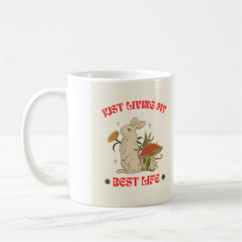 Caneca De Café Whimsic White Rabbit Life Mug