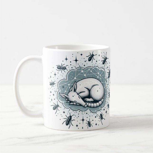 Caneca De Café Whimsical Aardvark Mug para Amantes de os animais (Esquerda)