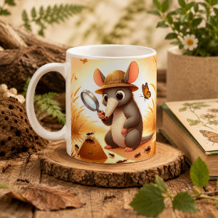 Caneca De Café Whimsical Aardvark Mug para Amantes de os animais