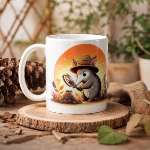 Caneca De Café Whimsical Aardvark Mug para Amantes de os animais