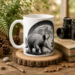 Caneca De Café Whimsical Aardvark Mug para Amantes de os animais