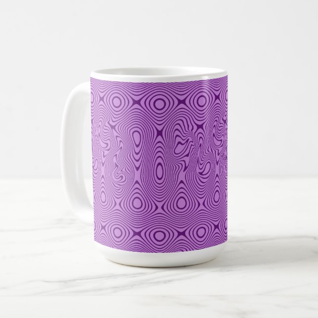 Caneca De Café Whimsical and Trippy Abstract Line Art (Frente Esquerda)