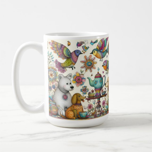 Caneca De Café Whimsical Art Mug (Esquerda)