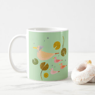 Caneca De Café Whimsical Duck Family Kind Ones Gentle Harmony Mug