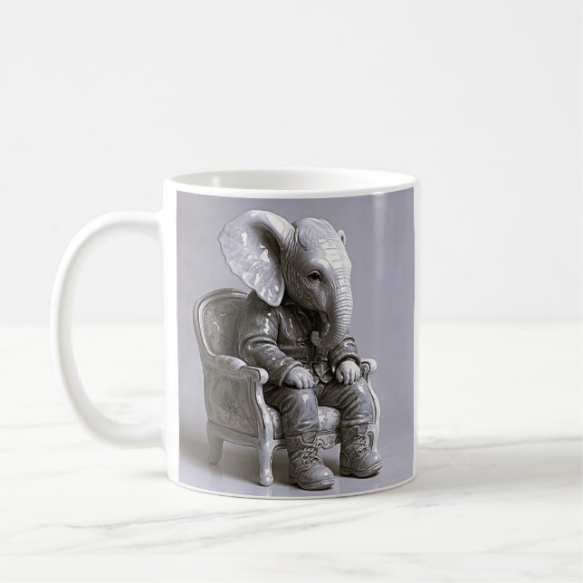 Caneca De Café Whimsical Elephant Suit (Esquerda)