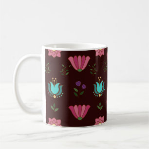 Caneca De Café Whimsical Floral Folter Art Coffee Mug