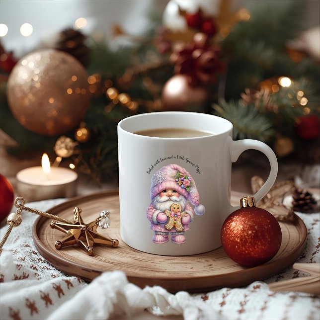 Caneca De Café Whimsical Gingerbread Christmas Gnome (Criador carregado)