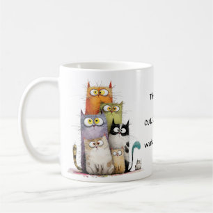Caneca De Café Whimsical My Cute Cat Vídeos Assistindo
