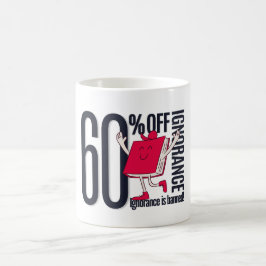 Caneca De Café Whimsical Red Book Character Ignorance Banned Moti